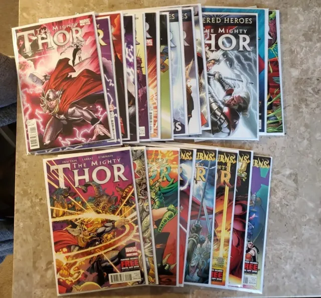 Marvel Comics The Mighty Thor (2011) Near complete - #1-8,#10-22 VF/NM Lot of 21