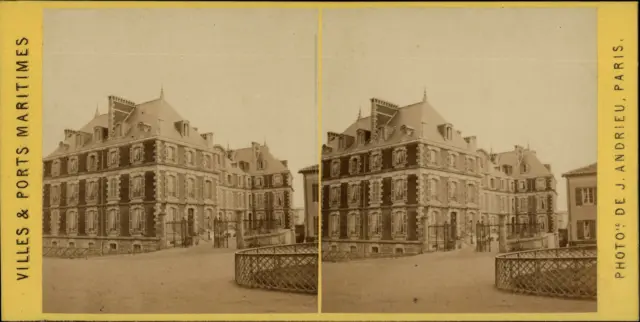 France, Biarritz, Maison Gardère, vintage print, ca.1870, stéréo Tirage vintage