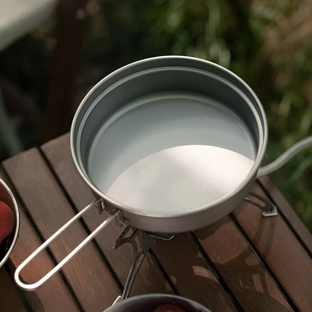 Padella in titanio di alta qualità leggera e durevole capacità 500 ml