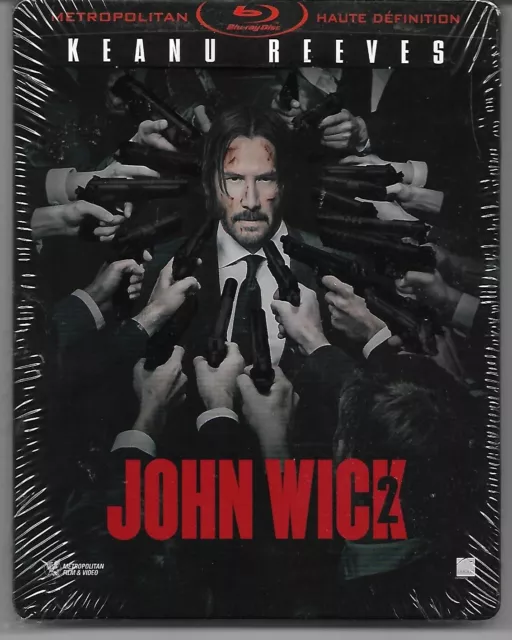 JOHN WICK 2 avec Keanu Reeves Blu Ray Steelbook Neuf sous