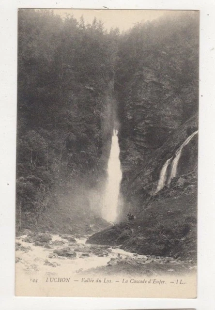 Luchon Vallee Du Lys Cascade d'Enfer LL 144 France Vintage Postcard US081