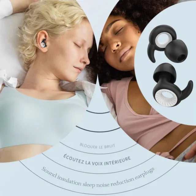 Anti-noise Sleep Soundproof Earplugs Silicone Noise Canceling Ear Plugs  Home