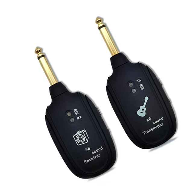 Brandneu Drahtloser Sender Gitarren Empfänger UHF USB Wiederaufladbar Bass