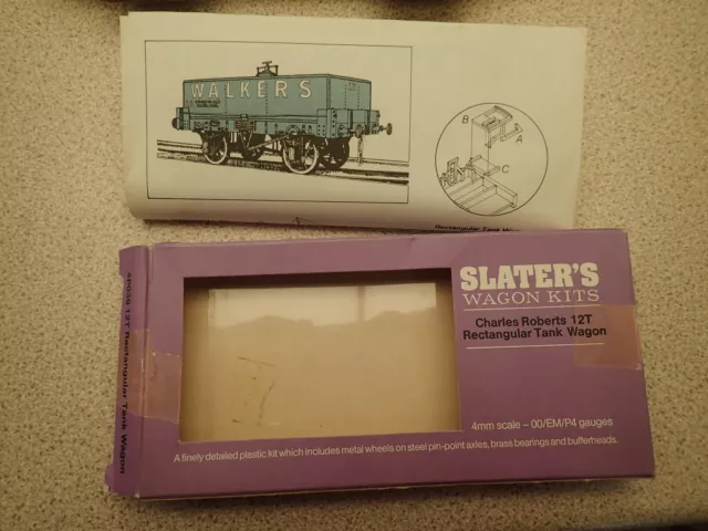 Slaters 4mm Scale 4P039 Charles Roberts 12T Rect Tank Wagon Unmade but No Wheels