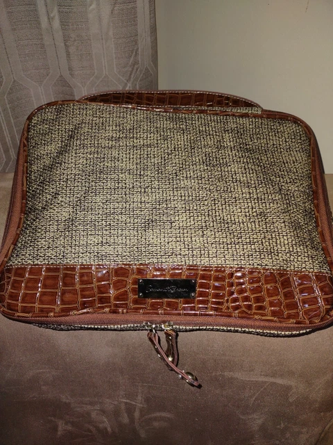 Samantha Brown  Faux Croc Makeup Travel Bag Brand New 5 ind. bags 2 Large pocket