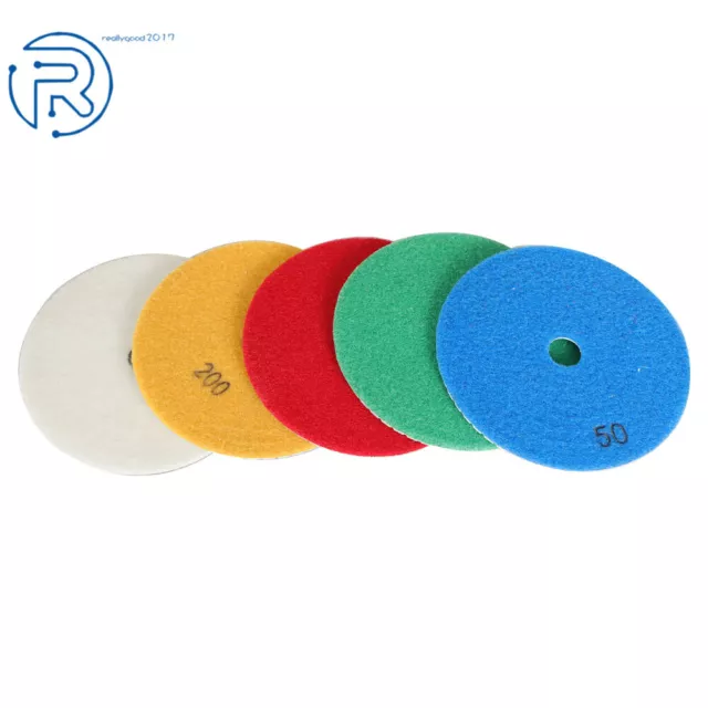 5 Inch Diamond Concrete Polishing Pads Wet Dry Set for Quartz Marble Stone