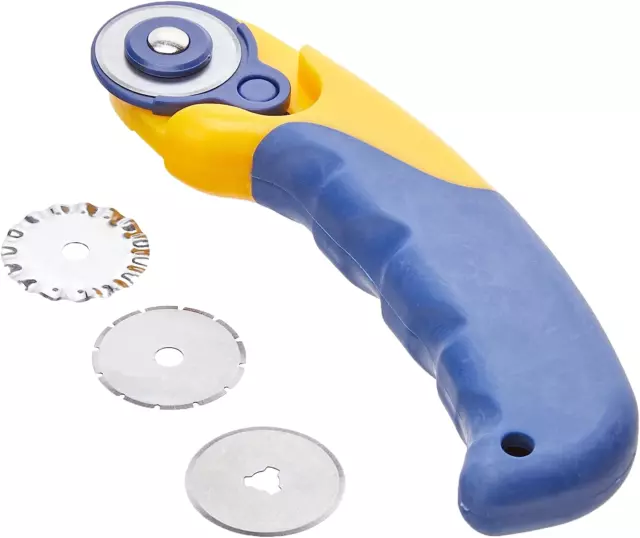 Rotary Cutter, Yellow/Blue, 15Cm