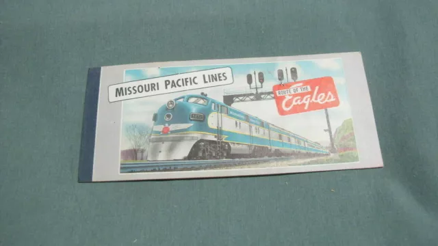 Vintage 1968 Missouri Pacific Lines Route of the Eagles Ticket Book