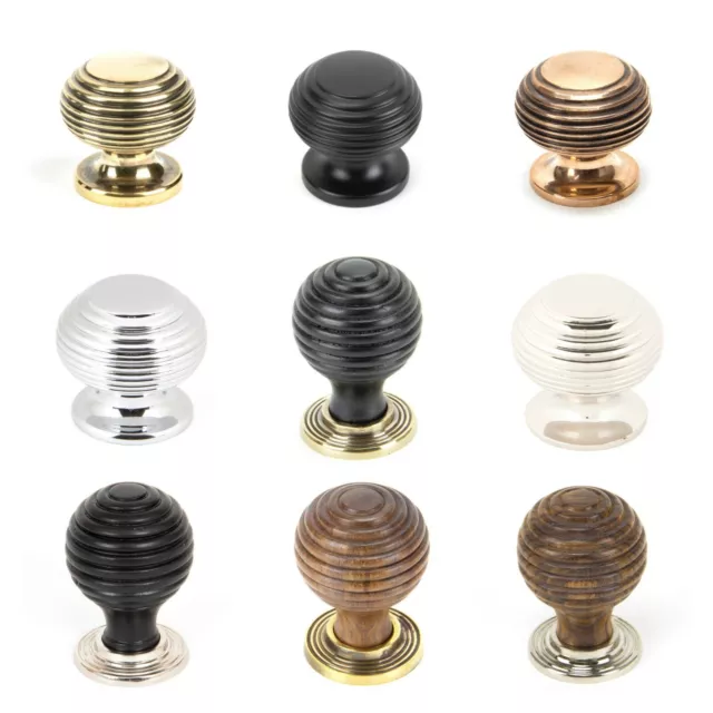 From The Anvil Beehive Cabinet Cupboard Door Drawer Knobs Brass Bronze Chrome