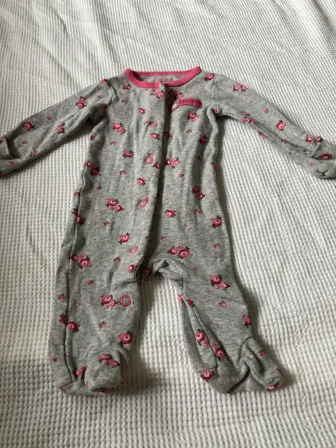 Carters baby girl knit floral sleeper NB