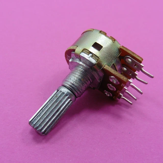 LINEAR B 20K Ohm Stereo Potentiometer Volume Mixer 6mm Shaft Control