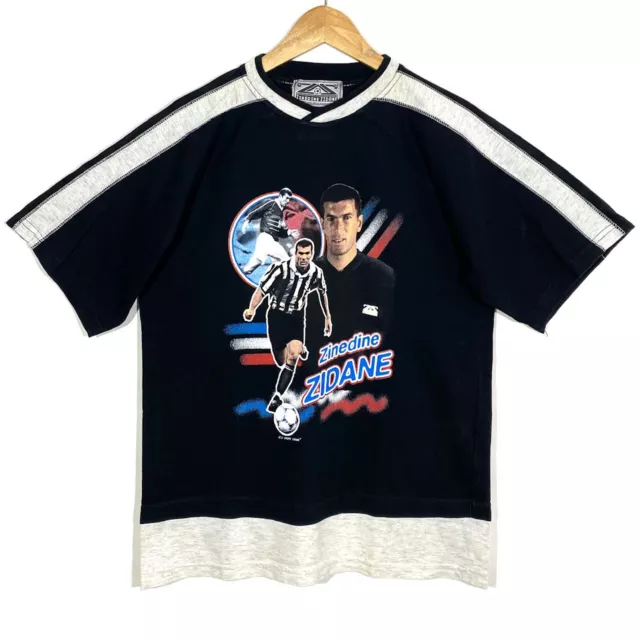 Rare Tee Shirt Graphique Zinedine Zidane Vintage 1998 (Licence Officielle)