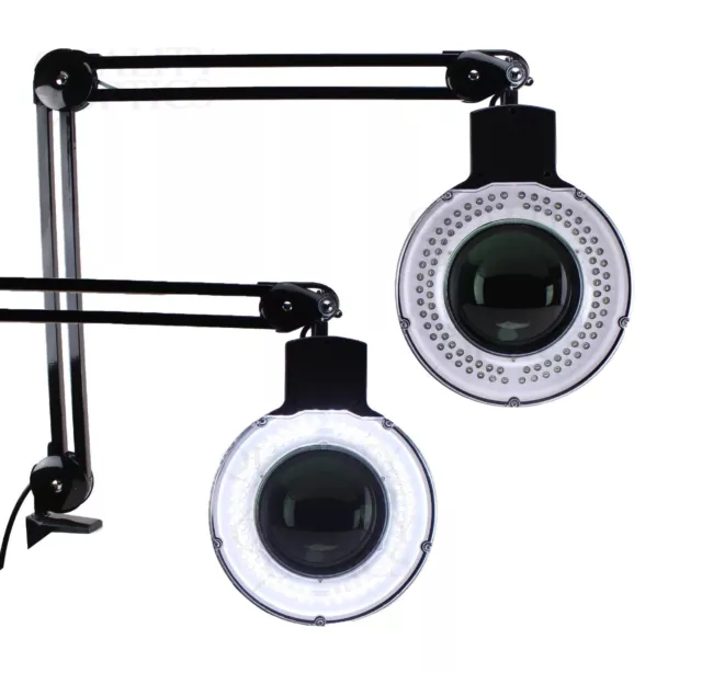 Lupa de montaje de abrazadera de mesa LED Quality Optics® luz lupa lente 2