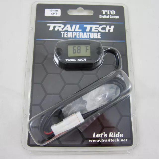 Trail Tech TTO Temperature Meter Digital Gauge 10mm Spark Plug Sensor 742-ET1