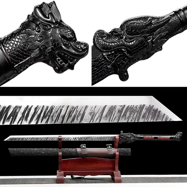BATTLE READY DRAGON Broadsword Sharp High Manganese Steel Tang Dao