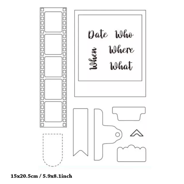 Window Film Strip Silicone Clear Stamp Scrapbooking Embossing Card Album Craft