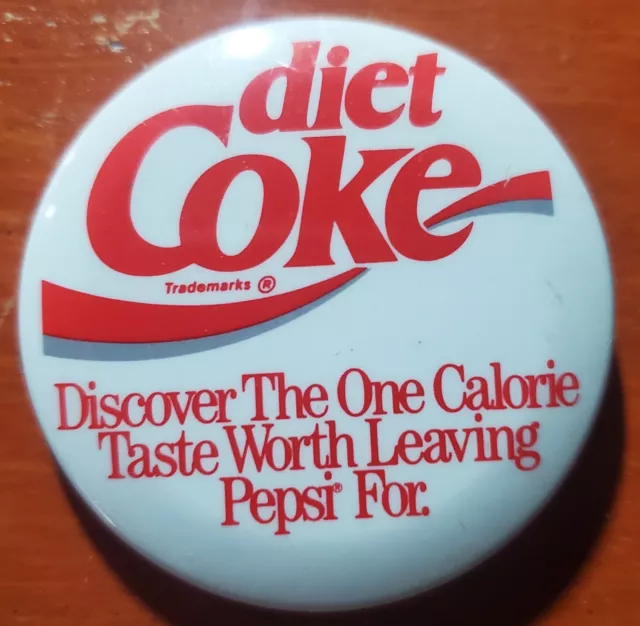 Vintage Diet Coke Advertising 2" Pinback Button