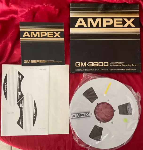 AMPEX GM-2500 REEL to Reel Tape w/ Box (not full) Used, Sold as