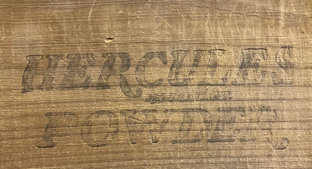 Hercules Powder Wood High Explosives 50lb Hercules Crate Box 18 1/2”X12”X9” 8