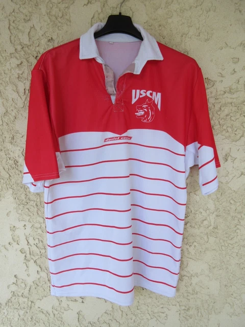 Maillot De Rugby Vintage – SAINT CLARAIS S.C – Colomb – Made In France (Taille XXL)