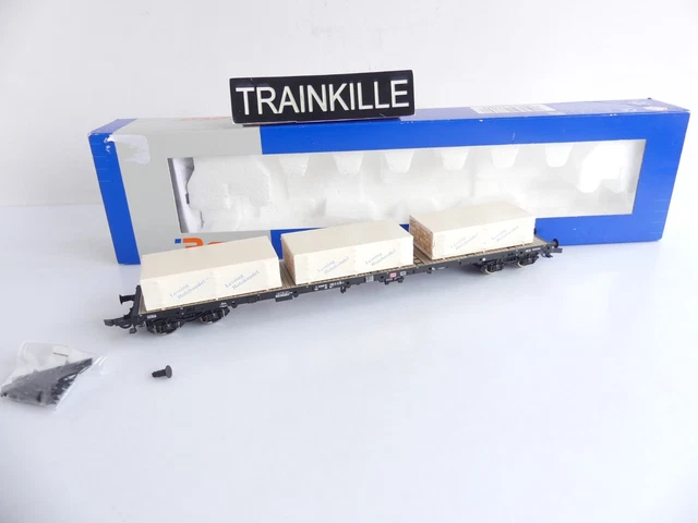 Wagon Roco HO 67027 – NS Plat à Ranchers Pour Conteneurs 3331210-7, Occasion