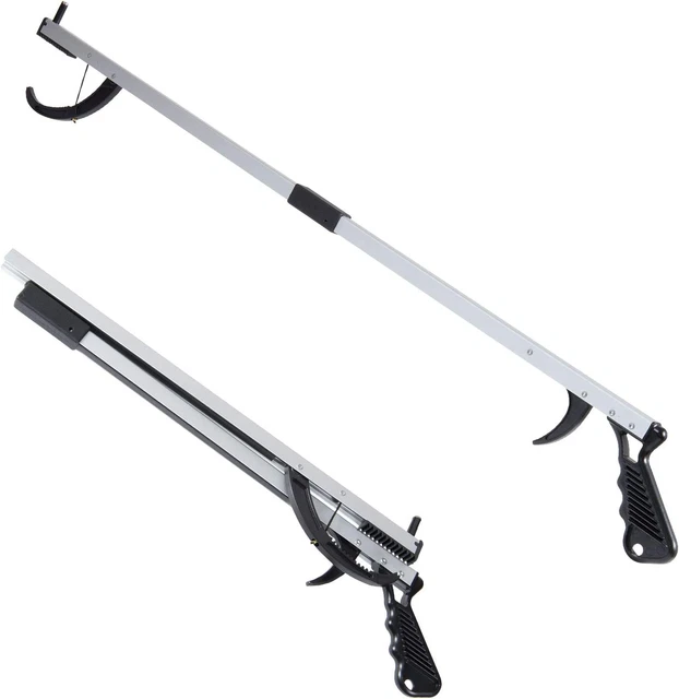 Heavy Duty Grabber Tool Industrial Pick Up Stick Trash Reacher Grip Hand Reach