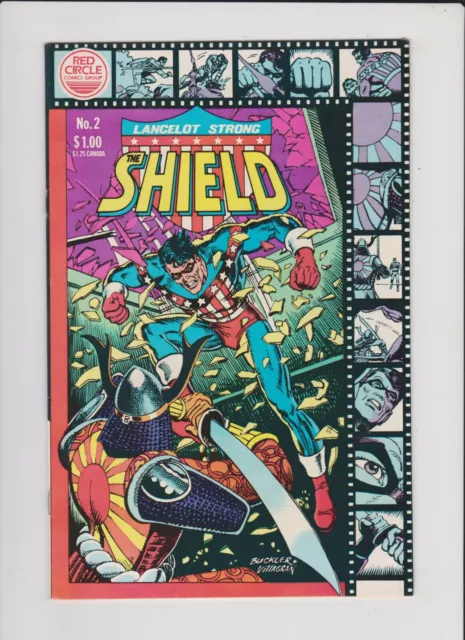 Shield Lancelot Strong #2 Red Circle 1983 Fn Combine Ship With Cart