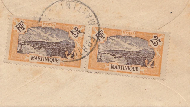 French Colonies Martinique 1920: Fort De France Small Letter To Paris