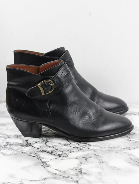 Russell & Bromley Noir Cuir Western Bottines, Pointure Eu 37 /UK 4 2