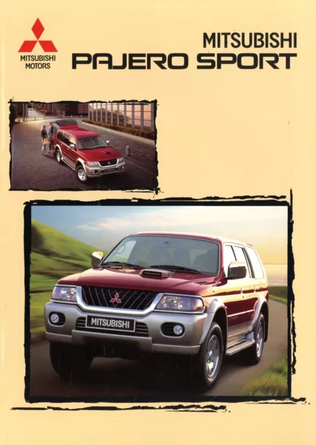 2002 Mitsubishi Pajero Sport Prospekt 6/02 D Brochure Catalog Brozura