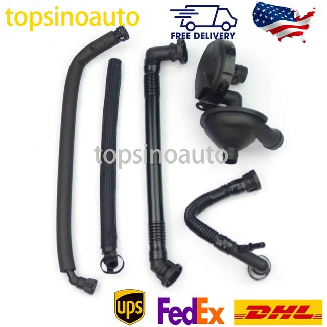 PCV CRANKCASE VENT Valve & Breather Hose Kit For E60 M52 M54 X3 X5 E46