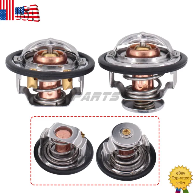 185 & 180 Degree Thermostat Front & Rear Kit Pair for GM Pickup Duramax