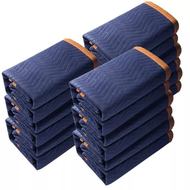 12 Packing Heavy Duty Moving Blankets 80" x 72"(65lb/dz) Furniture Shipping Pads