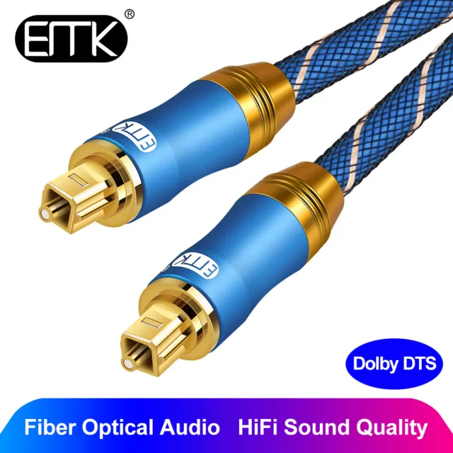 EMK Optical Audio Cable 5.1 Dolby Toslink Cable SPDIF Cable for Soundbar to TV