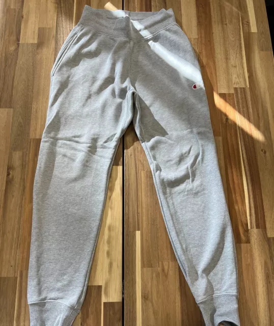 Mens Champion Grey Tracksuit Pants Size S (Reverse Weave)