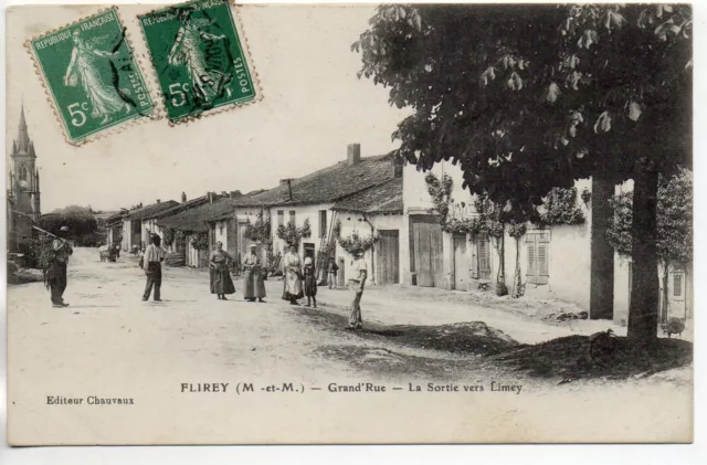 FLIREY - Meurthe et Moselle - CPA 54 - Grande rue, sortie vers LIMEY