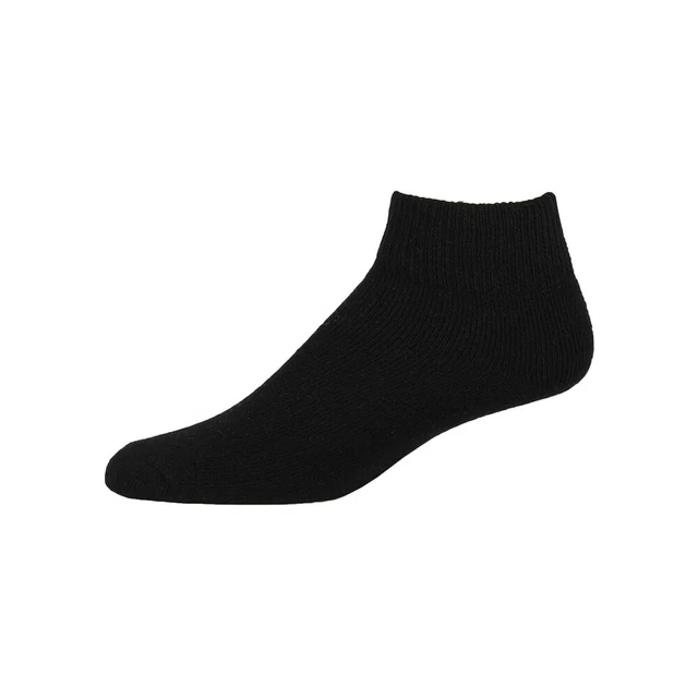 Black Diabetic Socks for Men Ankle Socks - Set of 3 Pairs - Foot Comfort