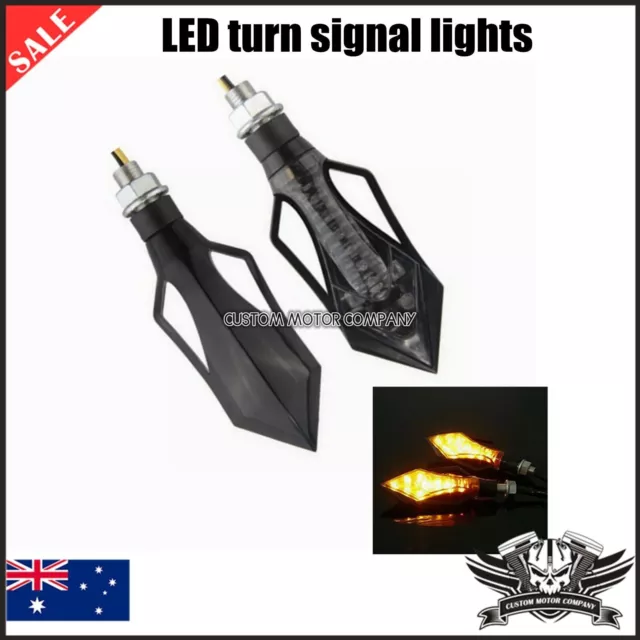 2x Sword LED Turn Signal Light Kawasaki Ninja 250R ZZR 600 ER6N ER6F EX650