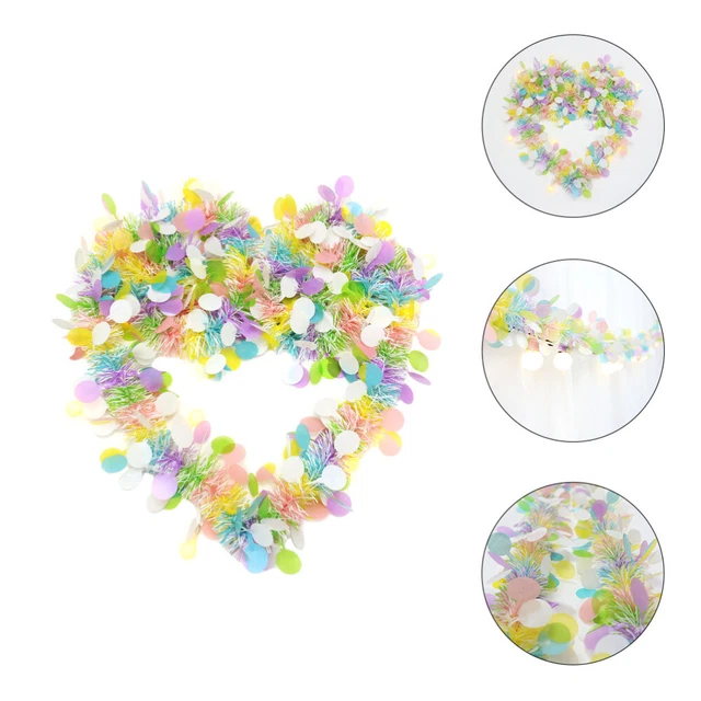 6 Pcs Oberteile Plastik Krippendekor Zarte Lametta-Girlanden Colorful