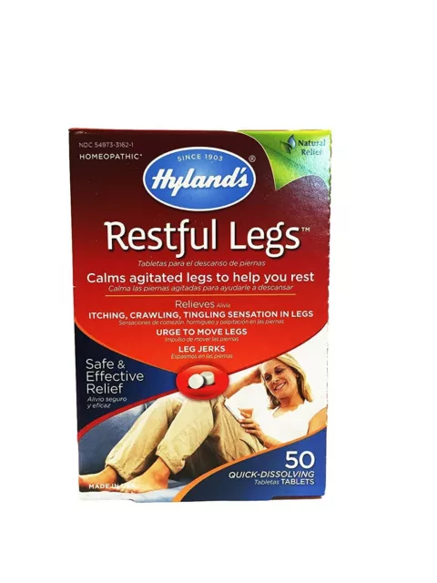 Hyland's Restful Legs schnell auflösende Tabletten lindert juckende Beine 50Ct 6er-Pack
