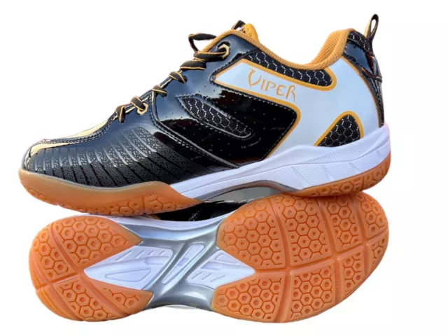 Viper Badminton Shoes Extra wide Fit Squash Trainers Power Cushion