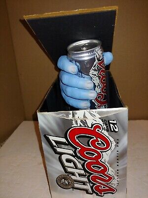 Vintage 2004 Coors Light Beer Zombie Hand 12 Pack Case Motion Sign,Rare,Working