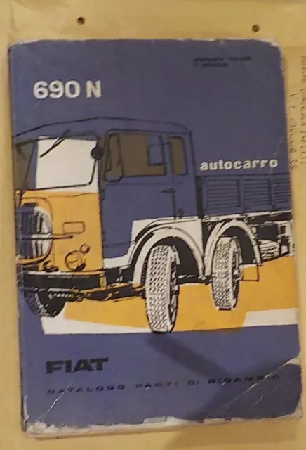 Fiat 690 N Autocarro catalogo parti ricambio 1961