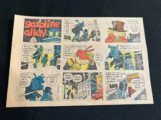 #TH18 GASOLINE ALLEY by Bill Perry Sunday Tabloid Half Page January 30, 1977