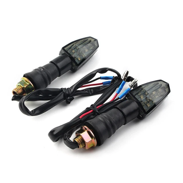 2x Amber Motorcycle LED Turn Signal Indicator Light Blinker Lamp Bike Universal