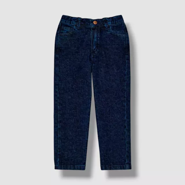 $64 Mon Coeur Kid's Unisex Blue Straight-Leg Demin Jeans Pants Size 5Y
