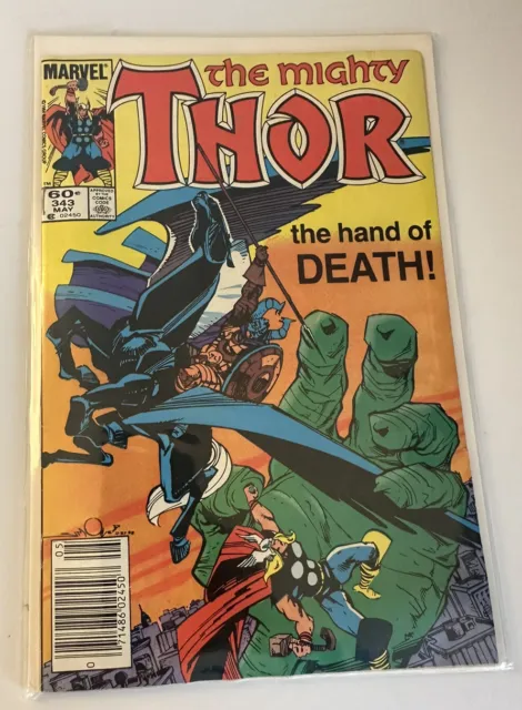 Stan Lee Presents THE MIGHTY THOR #343 MARVEL COMICS May 1984 Hand Of Death