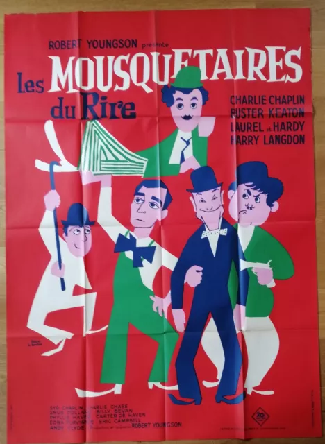 MOUSQUETAIRES charlie chaplin laurel hardy affiche cinema originale 160x120