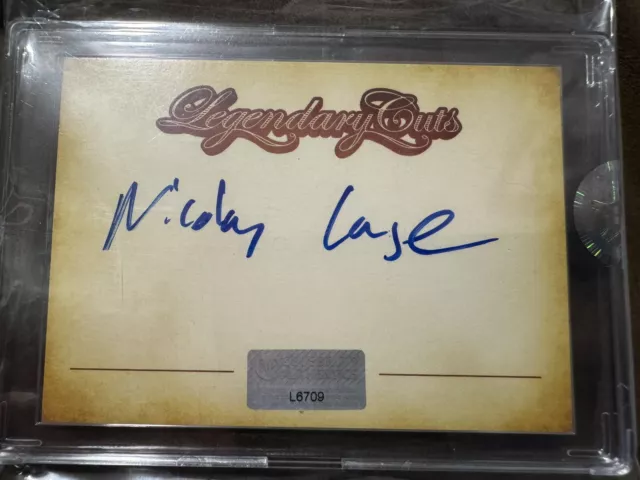 Celebrity Authentics Legendary Cuts Nicolas Cage Autograph