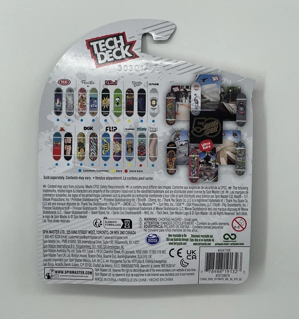 Tech Deck Rarest Board TECH DECK ULTRA Rare Santa Cruz 50 Years Kevin Braun Finger Skateboard ...